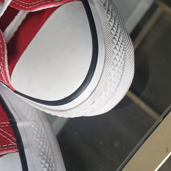 Converse Red Chuck Taylor All Star Low Sneakers Ox Size 10 - Picture 15 of 16